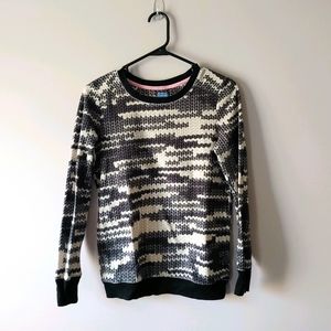 Fleece Sweater with Knit Pattern SimplyVera